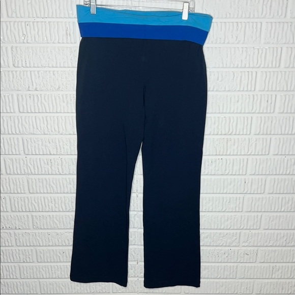 Y2K Vintage Old Navy Blue and Navy Yoga Pants - Picture 1 of 3